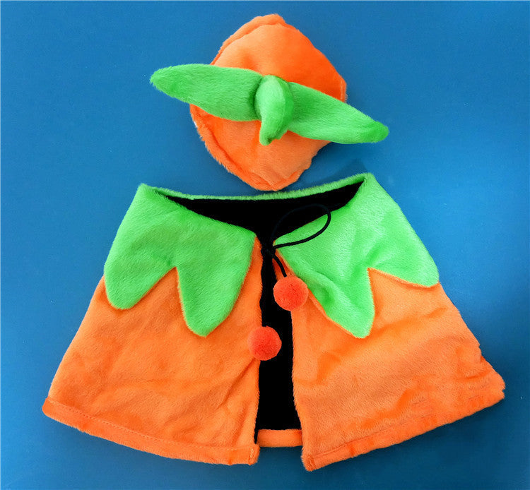 Halloween Pumpkin Double Sided Cape